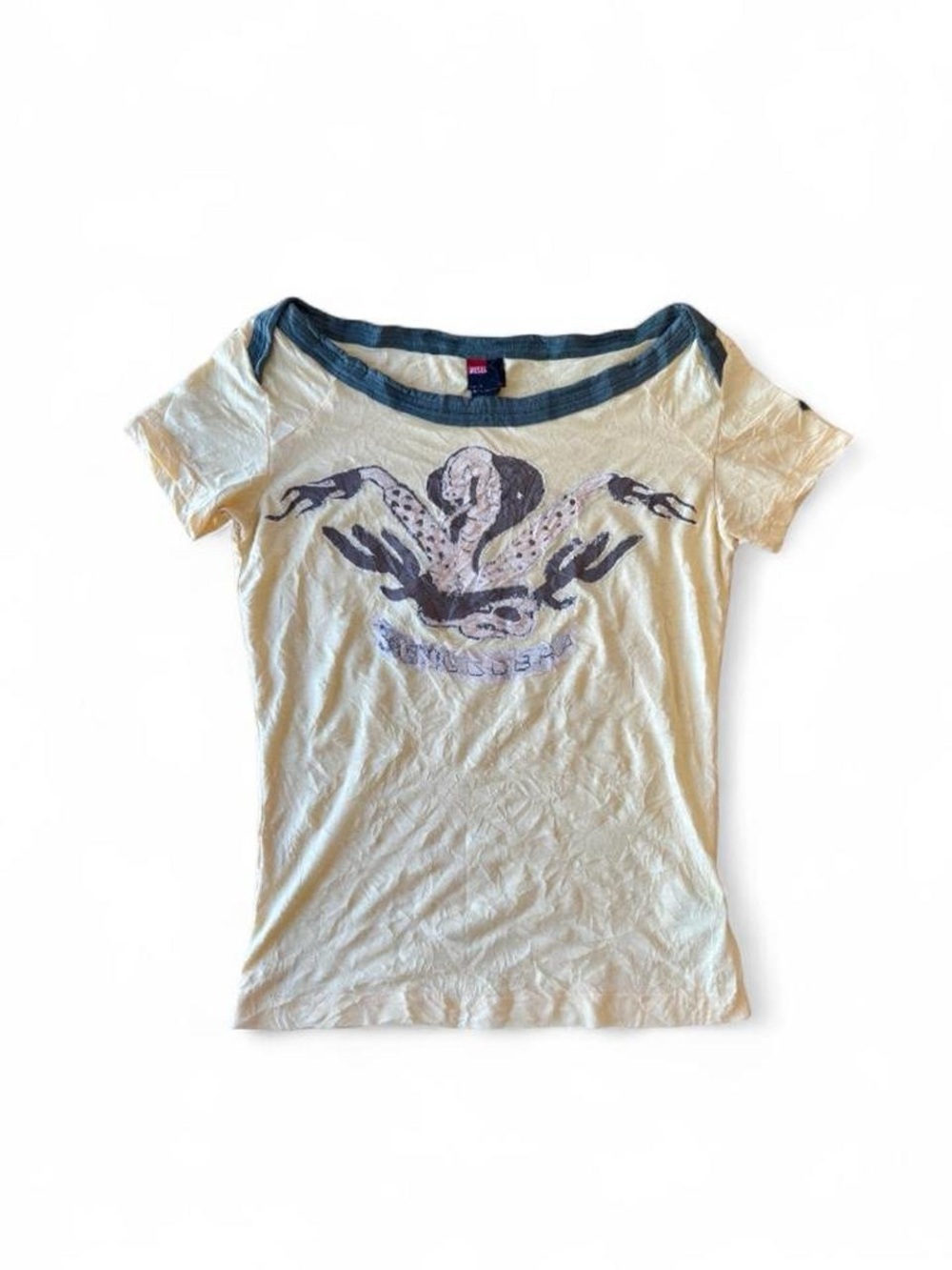 Vintage Diesel Y2K graphic cobra snake tee size small